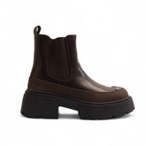 Europeon Union Women Brown Leather Half Boot #3450